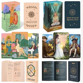 Wyspell المؤنث تارو سطح السفينة + الانعكاسات البرية تارو | Deck Tarot Bordless و tarot المستوحى من الطبيعة