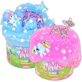 FINOCLAY 2 Slime Pack Neon Slime Kit for Girls Boys, Create with Kids Jungle Adventure Theme, Premade Slime Making kit, 8 Slime Accessories, 2 Big Slime Charms Putty Set Toy Slime Kits