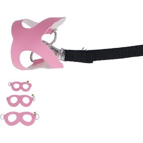 Hamster Harness Set, 3 Sizes Comfortable Hamster Harness and Leash Set Sturdy Artificial Leather with Bells for Guinea Pigs(Pink)