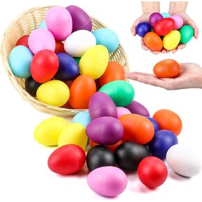 200 قطعة من البلاستيك بيض الهزازات Maracas Easter Eggs Percussion Musical Musical Musical Musich Shakers for Kids Music Music Learning Diy Painting Party Party Favors Toys 10 Colors