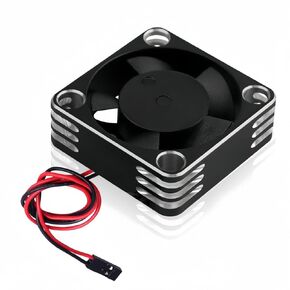 30 مم RC Motor Deathink ESC مروحة التبريد لمدة 1/8 1/10 1/12 المقياس RC سيارات ، متوافقة مع 540 550 محركات بدون فرش ، 25000 دورة في الدقيقة ، أسود وتصميم الفضة