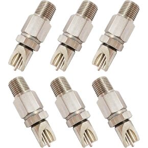 Threaded Stainless Steel Rabbit Nipples Rodent Nipples Waterer Automatic Rabbit Nipple Waterer Rabbit Watering System Animal Supplies Breeding Supplies (Grey, 6)