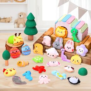 Skirfy 30pcs Claw Machine Guids for Kids Mini Animal Plush Toy Toy Toy Designs Visions ، 1.8'''8''small pottive to to to toy claw machin