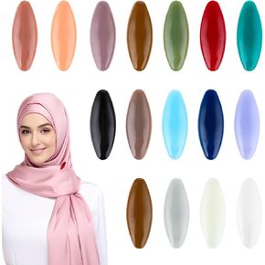 ouligay 16pcs وشاح دبابيس السلامة دبابيس الحجاب مع مربع الأوشحة السلامة دبوس دبوس وشاح المقطع الدبوس الحفاض للنساء دبابيس مقاطع السلامة قفل الملابس البالغة