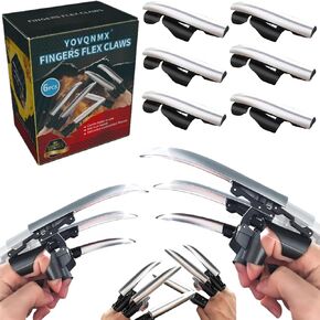 6pcs Wolverine Claw Fingers Flex Claws Flex Retractable Wolverine Claws البالغين والأطفال Wolverine Claw Toy Toy Fun Truct