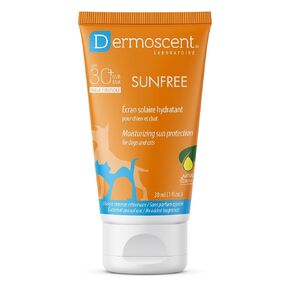Dermoscent Sunfree SPF30+ Cat & Dog Sunscreen - Safe & Natural Mineral Sunchreen Moisturizing Sun Protection - 30 mL / 1 FL. أوز.