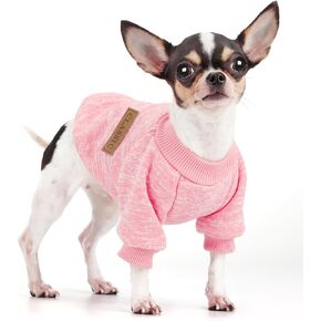 Soft Dog Hooded Sweatshirt - Hoodless,Cationic Knit Brushed Lined Pullover for Small to Medium Dogs,Warm Winter pet Clothing for Comfort and Warmth,Available in a Variety of Colors for Puppies.Pink M