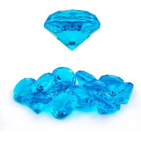 Niceup 26pcs الأخضر الأكريليك الأحجار الكريمة الكبيرة 1.5 بوصة بيرات بيراتي حورية البحر سباحة الحفلات الحفلات الحفلات والأحجار الكنسية مزيفة الكنز مطاردة إخفاء الحسية الحشو الحشو الإمدادات الحرفية