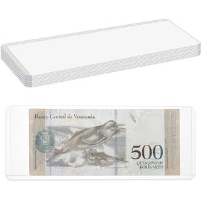 6pcs Clear Dollar Bill Sleeves Bill Currency PVC حاملي عملة الفواتير فواتير الفواتير الحاميات تخزين الحافظة الدولار حامي الفاتورة لمستلزمات حالة الحامي العادية 7.7 x2.95 بوصة