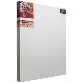 MASTERPIECE Z1DC-1329 3D Pro 2.5" Deep Carmel Portrait Smooth 10.3 oz Cotton Stretched Canvas 13" x 29" White
