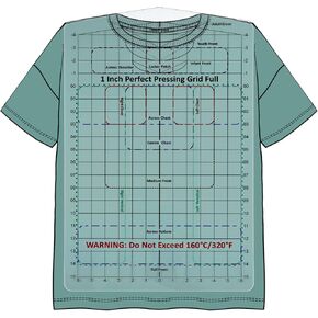 Relaxweex T-Shirt Ruler Guide Heat Pressing Safe Guide for Vinyl Alignment and Accurate Placement All-in-one T-Shirt Ruler for Heat Press Vinyl Graphics or an Embroidery Placement
