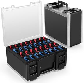 Risou Sturdy Miniature Figure Storage Case for Actors ذات الحجم القياسي - 128 Slot Miniature Figure Box متوافق مع Warhammer 40K ، Dungeons & Dragons والمزيد (الحالة فقط)