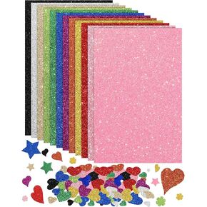 TaoBary Colorful EVA Foam Sheets Craft Rainbow Colorful Foam Sheets Assorted Colors Foam Craft for Projects Art Signs Cards Scrapbooking Preschoolers Classroom DIY 8.3 × 11.7 Inch (60 Sheet)