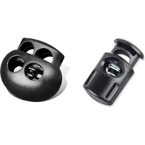 DYZD Plastic Double Hole Spring Stopper Fastener Slider Toggles End Bundle Single Hole Cord Locks End Spring Stop Toggle Stoppers