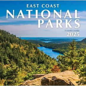 2025 National Parks Hongable Gall Calendar كبير صفحة كاملة 16 شهرًا من السيطرة على المشي لمسافات طويلة المشي لمسافات طويلة.