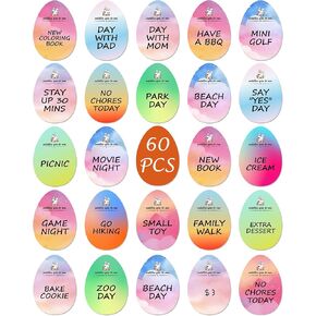 BleSky 60 Pack Easter Egg Tokens for Kids,Easter Reward Tokens Easter Prizes Stuffers Coins for Egg Hunt Prizes Easter Egg Fillers