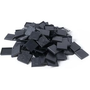 30mm Textured Plastic Square Bases or 1.18inch Wargames Table Top Games 110 Count