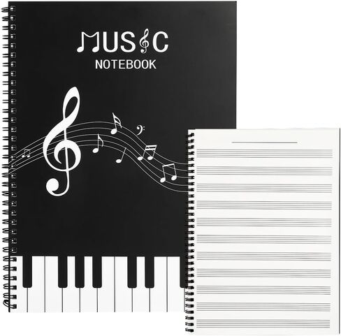 Blank Sheet Music Notebook, Staff Paper Sheet Music Composition Notebook, Art Music Notebook, Manuscript Paper Notebook, Piano Notebook Song Writing, 100 Pages 11 Staves in Saudi Arabia