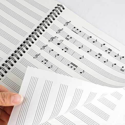 Blank Sheet Music Notebook, Staff Paper Sheet Music Composition Notebook, Art Music Notebook, Manuscript Paper Notebook, Piano Notebook Song Writing, 100 Pages 11 Staves in Saudi Arabia