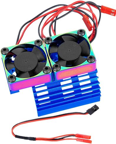 RC 30mm 28000 دورة في الدقيقة مروحة محرك مزدوجة مع ترقيات استبدال المحرك المعدنية بدون فرش من 1/8 1/10 RC CAR 540 550 F540 3650 3660 Motor.Motor Cooling Fans ، Red (1pcs) in Kuwait