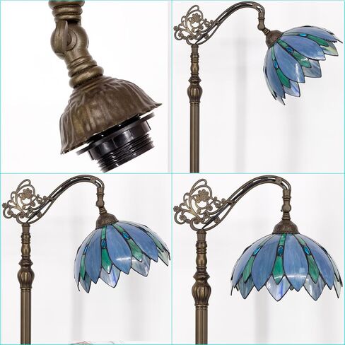 Floor Lamp Base Replaced Only 71 Inches High and Suitable for 16-24 Inch Tiffany Style Lampshades, with a Dark Bronze Surface in Saudi Arabia