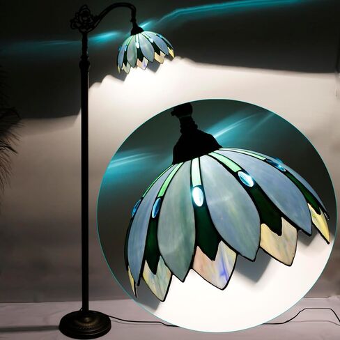 Floor Lamp Base Replaced Only 71 Inches High and Suitable for 16-24 Inch Tiffany Style Lampshades, with a Dark Bronze Surface in Saudi Arabia