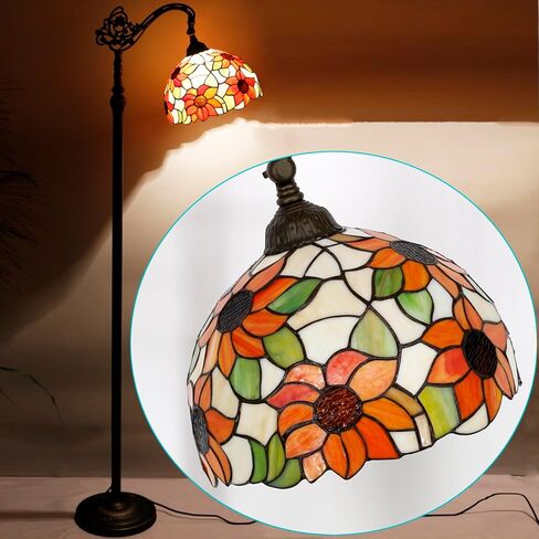 Floor Lamp Base Replaced Only 71 Inches High and Suitable for 16-24 Inch Tiffany Style Lampshades, with a Dark Bronze Surface in Saudi Arabia