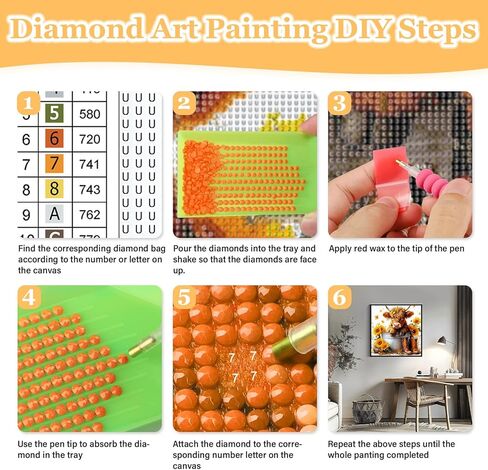 MAXBYE Cow Diamonds Painting Kits for Adults, Highland Cow 5D DIY Diamond Painting Dots Art Kits for Beginner, Diamonds Full Round Gem Crystal Art Paint by Diamond, Home Wall Decor 12x12 in in Kuwait