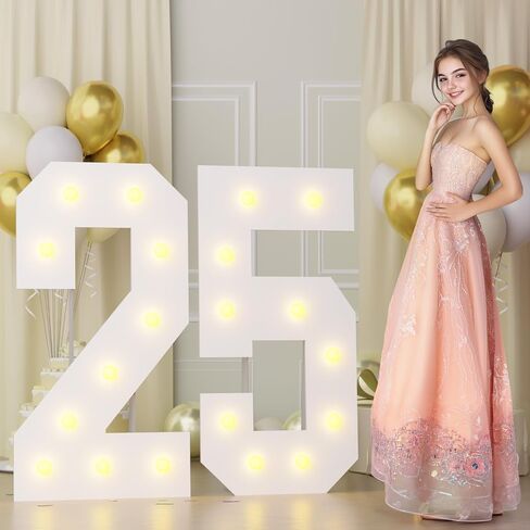 Bugame 4ft 40 أرقام سرادق ، Big 40 أرقام تضيق لزخارف عيد ميلاد 40 أرقام سرادق الضوء الدافئة 4 أقدام للذكرى السنوية ديكور حفل الذكرى السنوية in Kuwait