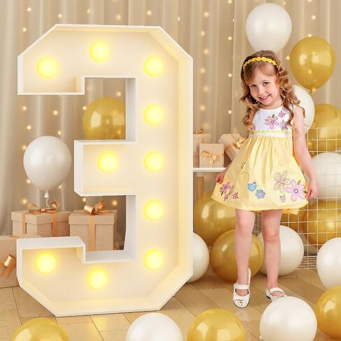 MARQUEEE 4FT NUTSATION مع رقم 6 أبيض فسيفساء إطار فتحة في رسالة 6 لزخارف حفلة عيد الميلاد السادسة قبل الورق المقوى الكبرى ، لوحة الرغوة السميكة الكثيفة ، الذكرى السنوية in Kuwait