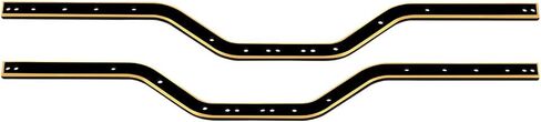 Black Coating Brass Chassis Frame Rails for 1/24 RC Crawler Axial SCX24 Upgrades (Bronco/JLU/C10/Deadbolt) in Kuwait