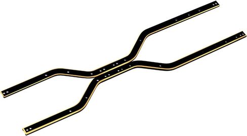 Black Coating Brass Chassis Frame Rails for 1/24 RC Crawler Axial SCX24 Upgrades (Bronco/JLU/C10/Deadbolt) in Kuwait