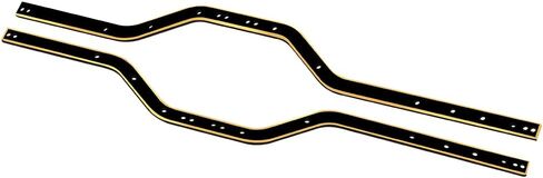Black Coating Brass Chassis Frame Rails for 1/24 RC Crawler Axial SCX24 Upgrades (Bronco/JLU/C10/Deadbolt) in Kuwait