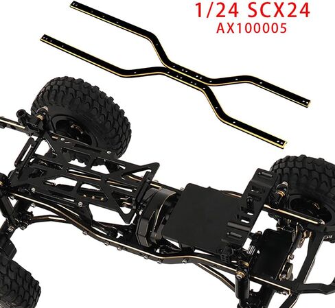 Black Coating Brass Chassis Frame Rails for 1/24 RC Crawler Axial SCX24 Upgrades (Bronco/JLU/C10/Deadbolt) in Kuwait