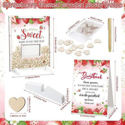 65 Pcs Baby Shower Guest Book Alternatives He or She Gender Reveal Baby Shower Decorations Sign in Guest Book with Picture Frame and 60 Wooden Chip for Baby Shower(Boho,Pampas Grass) in Kuwait