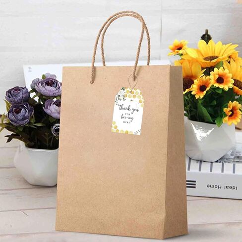 Anwyll Bee Thanks You Tags ، 50pcs Bee Thank You Home Tags with String ، شكرًا لك على علامات Bee-ing هنا ، عسل حلو ، شكرًا لك على علامات هدايا الورق على النحل ، in Kuwait