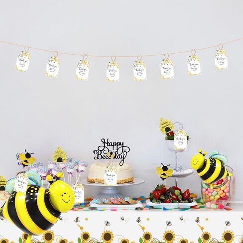 Anwyll Bee Thanks You Tags ، 50pcs Bee Thank You Home Tags with String ، شكرًا لك على علامات Bee-ing هنا ، عسل حلو ، شكرًا لك على علامات هدايا الورق على النحل ، in Kuwait