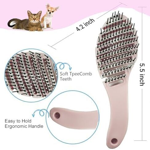 Small Dog Grooming Brush - Perfect for Shih Tzus, Yorkies, and Maltipoos - Ideal Puppy Hair Brushes for Maltese and Small Breeds (Light Green) in Kuwait