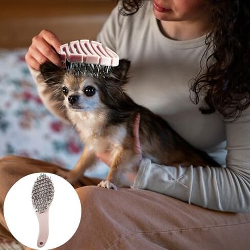 Small Dog Grooming Brush - Perfect for Shih Tzus, Yorkies, and Maltipoos - Ideal Puppy Hair Brushes for Maltese and Small Breeds (Light Green) in Kuwait