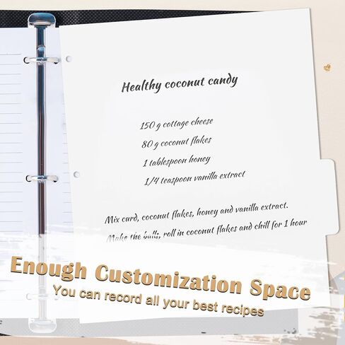 Recipe Dividers for 3 Ring Binder with 4 Tabs 9 3/4"×11" Recipe Binder Dividers Recipe Organizer Personalized Family Recipe Binder for Kitchen (Pre-Printed, 12) in Saudi Arabia