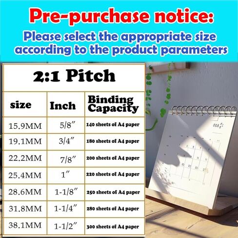 1 Inch Double Loop Wire Binding Spines 2:1 Pitch White, 50 Pack Notebook Binding Rings 220 Sheet Capacity for Booking Letter Size and Binding-Machines YolieraArt Cinch Wires Office Products in Saudi Arabia