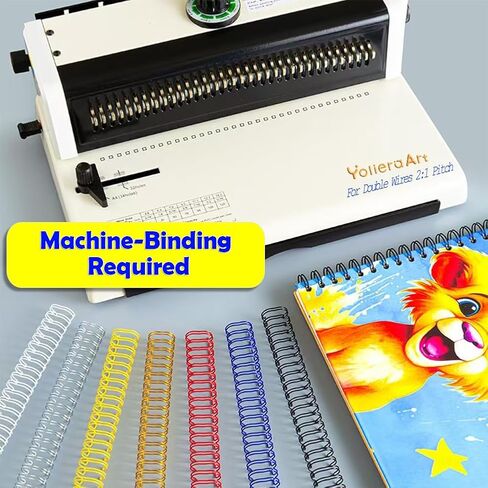 1 Inch Double Loop Wire Binding Spines 2:1 Pitch White, 50 Pack Notebook Binding Rings 220 Sheet Capacity for Booking Letter Size and Binding-Machines YolieraArt Cinch Wires Office Products in Saudi Arabia