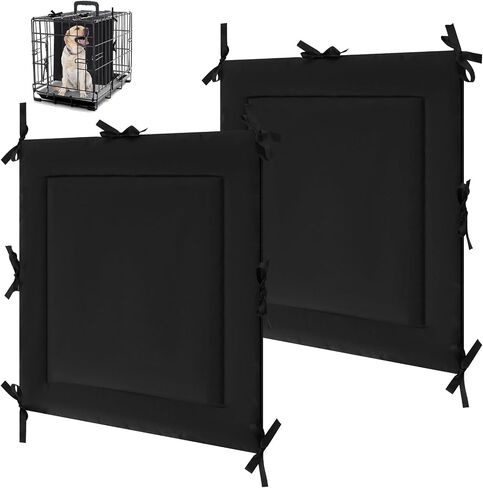 Thyle 2 Pcs Dog Crate Divider Panel for 36 Inch Crate, 24 x 22.5 Inches Black Thick Dog Kennel Divider with Ties for Puppy Training in Saudi Arabia