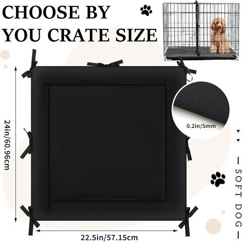 Thyle 2 Pcs Dog Crate Divider Panel for 36 Inch Crate, 24 x 22.5 Inches Black Thick Dog Kennel Divider with Ties for Puppy Training in Saudi Arabia