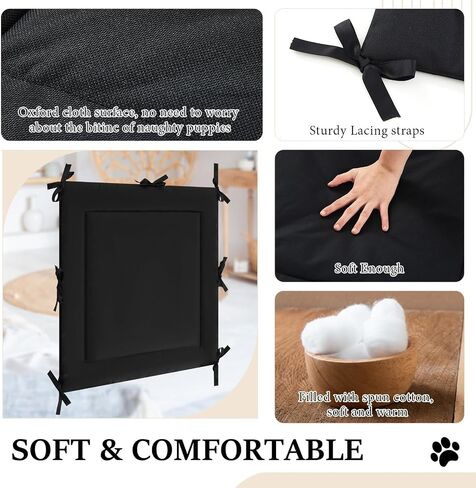 Thyle 2 Pcs Dog Crate Divider Panel for 36 Inch Crate, 24 x 22.5 Inches Black Thick Dog Kennel Divider with Ties for Puppy Training in Saudi Arabia