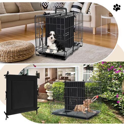 Thyle 2 Pcs Dog Crate Divider Panel for 36 Inch Crate, 24 x 22.5 Inches Black Thick Dog Kennel Divider with Ties for Puppy Training in Saudi Arabia