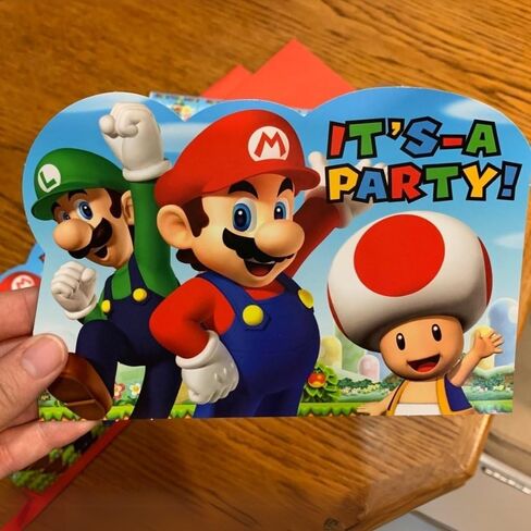 Amscan Super Mario Invite Postcards, 8 Count, Party Supplies' in Saudi Arabia