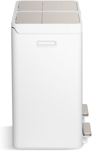 KOHLER K-23828-BST 82-Liter Stainless Steel Dual-bin Step Trash can, Black Stainless in Saudi Arabia