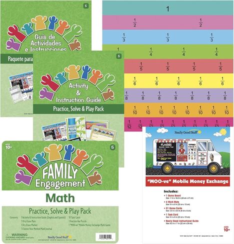 Really Good Stuff Family Engagement Math – Practice, Solve & Play Pack - Kindergarten in Kuwait