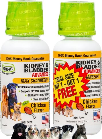 Premium Liquid for All Dogs with Cranberry & D-Mannose: Comprehensive Dog Formula for UTI Support Bladder Support in Saudi Arabia
